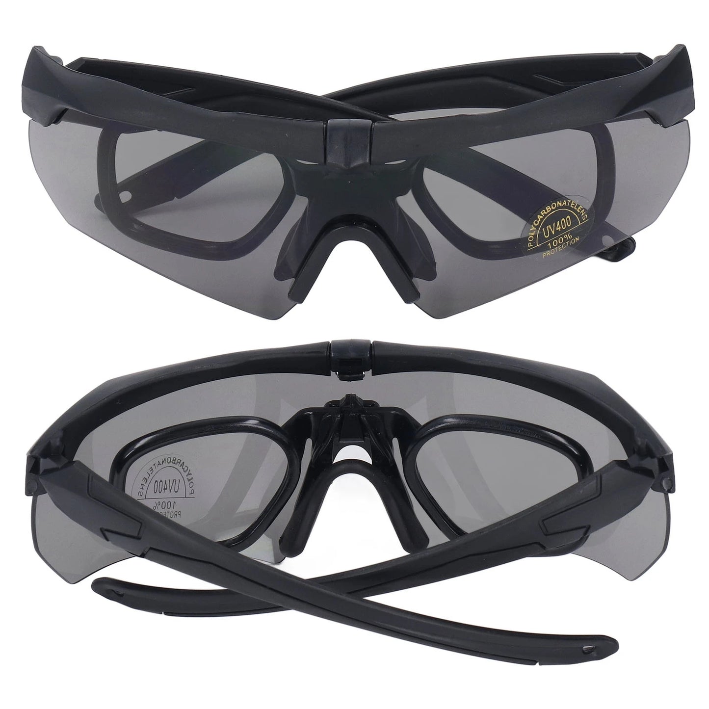 Cycling Glasses Non Glare PC and Silicone Goggles Prevent Wind Sand with Interchangeable Lenses for Sports for Women Men Peaceful Pleasures Health and Wellness