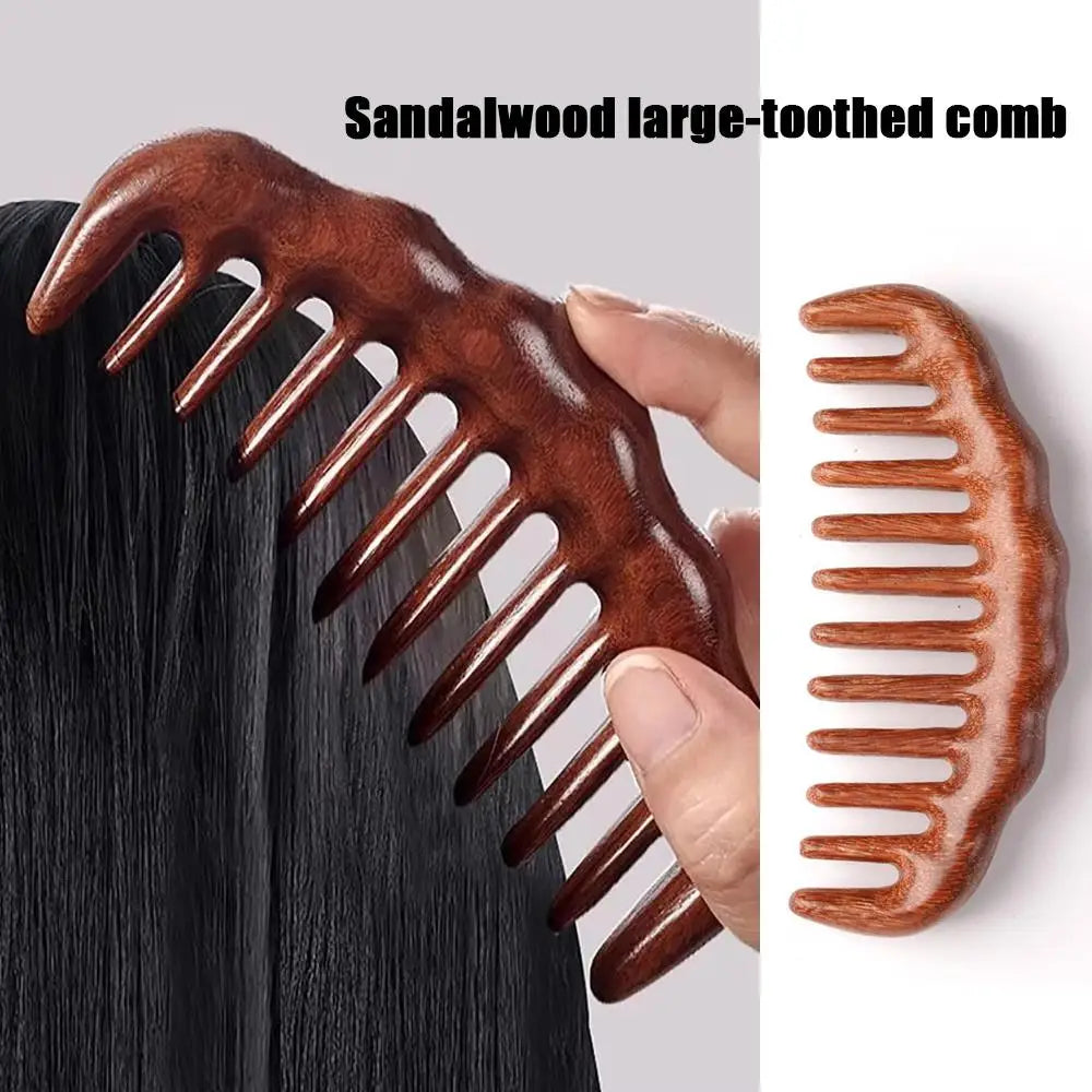 Lacquer Free Gold Wire Sandalwood Massage Comb Scalp Multi Tooth Cloud Comb Carry You Fine Tooth Hair Comb Meridian Comb Natural Peaceful Pleasures Health and Wellness