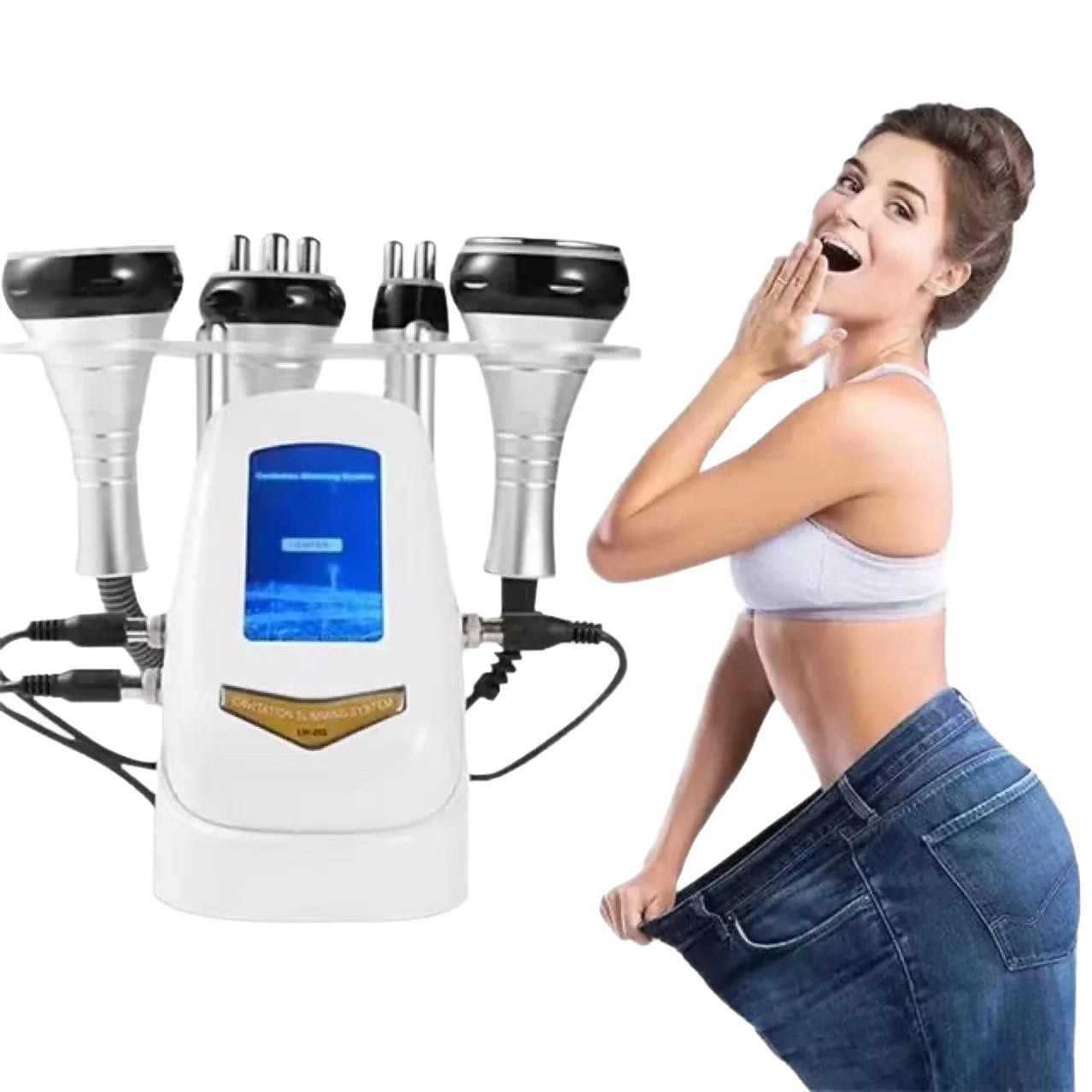 3-in-1 40K Body LossWeight Massager Cavitation Machine Multi-Functional Device Face Body Tightening Lifting Beauty Salon Peaceful Pleasures Health and Wellness