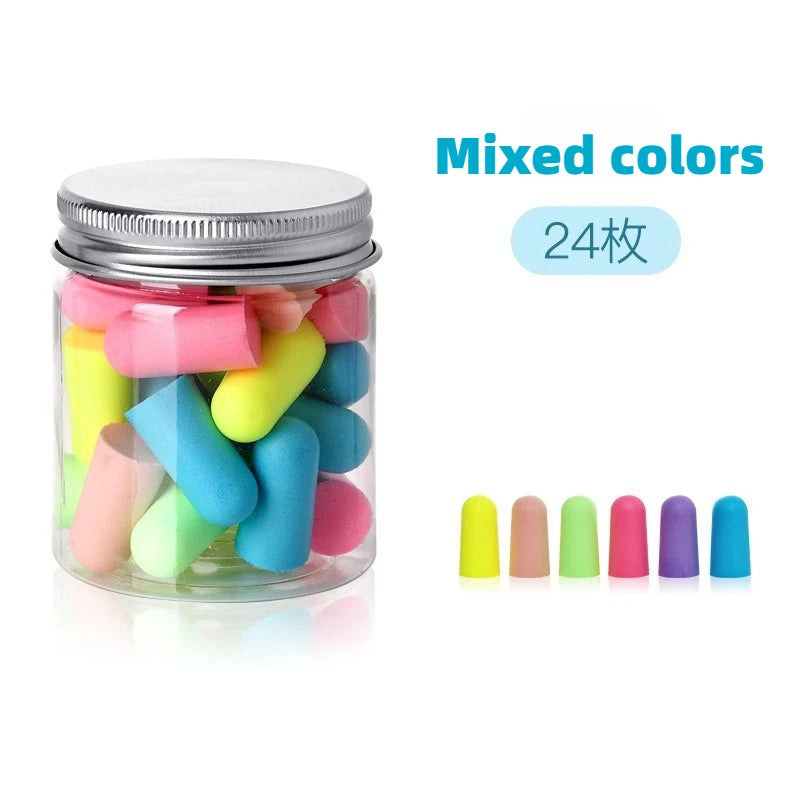 10/24/60pcs Comfortable Earplugs Antinoise Ear Plugs Sleep Noise Reduction Ear Protector for Sleep Soft Foam Earplugs Anti-Noise Peaceful Pleasures Health and Wellness 24pcs