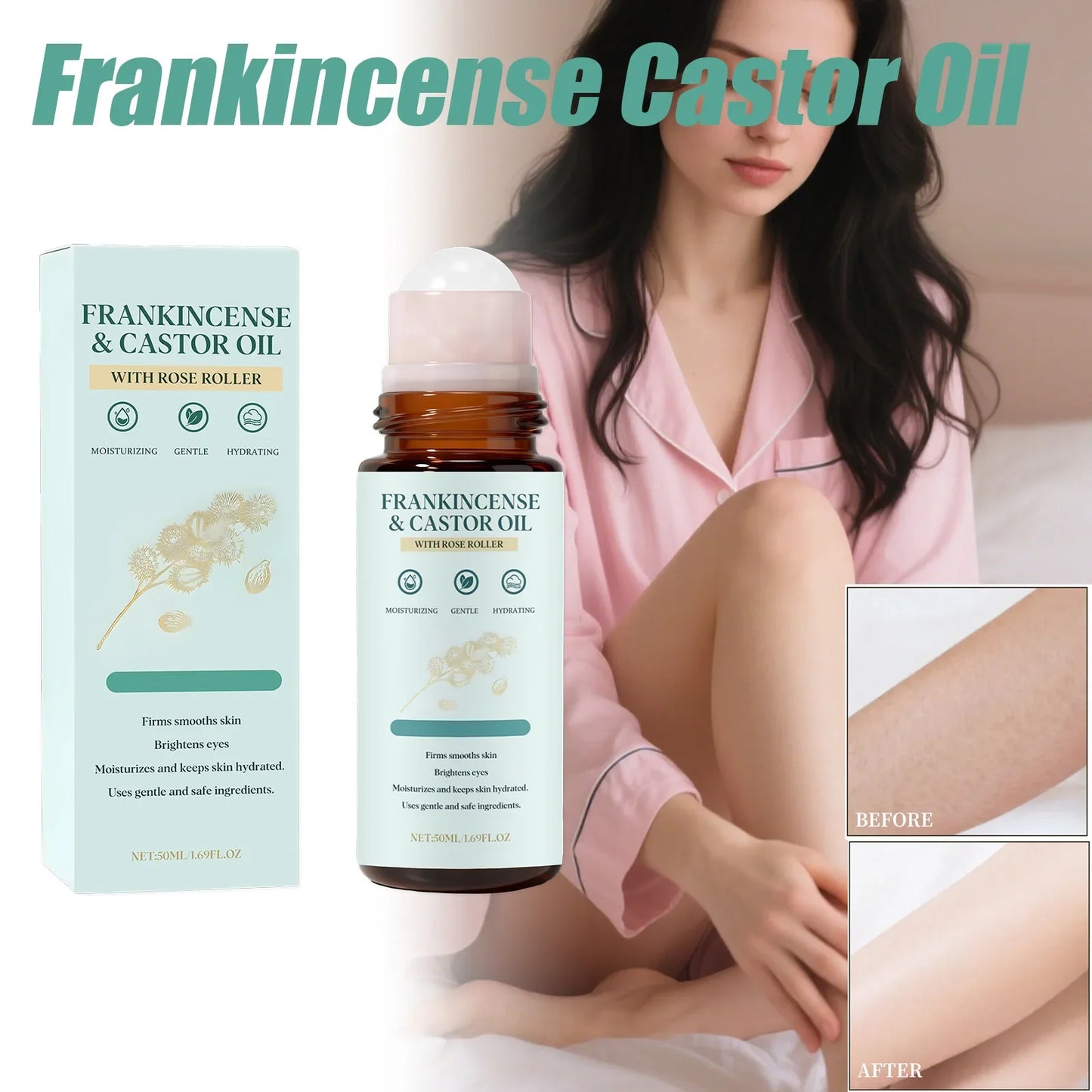 Frankincense & Castor Oil Roll-On | Soothing Skin Nourisher