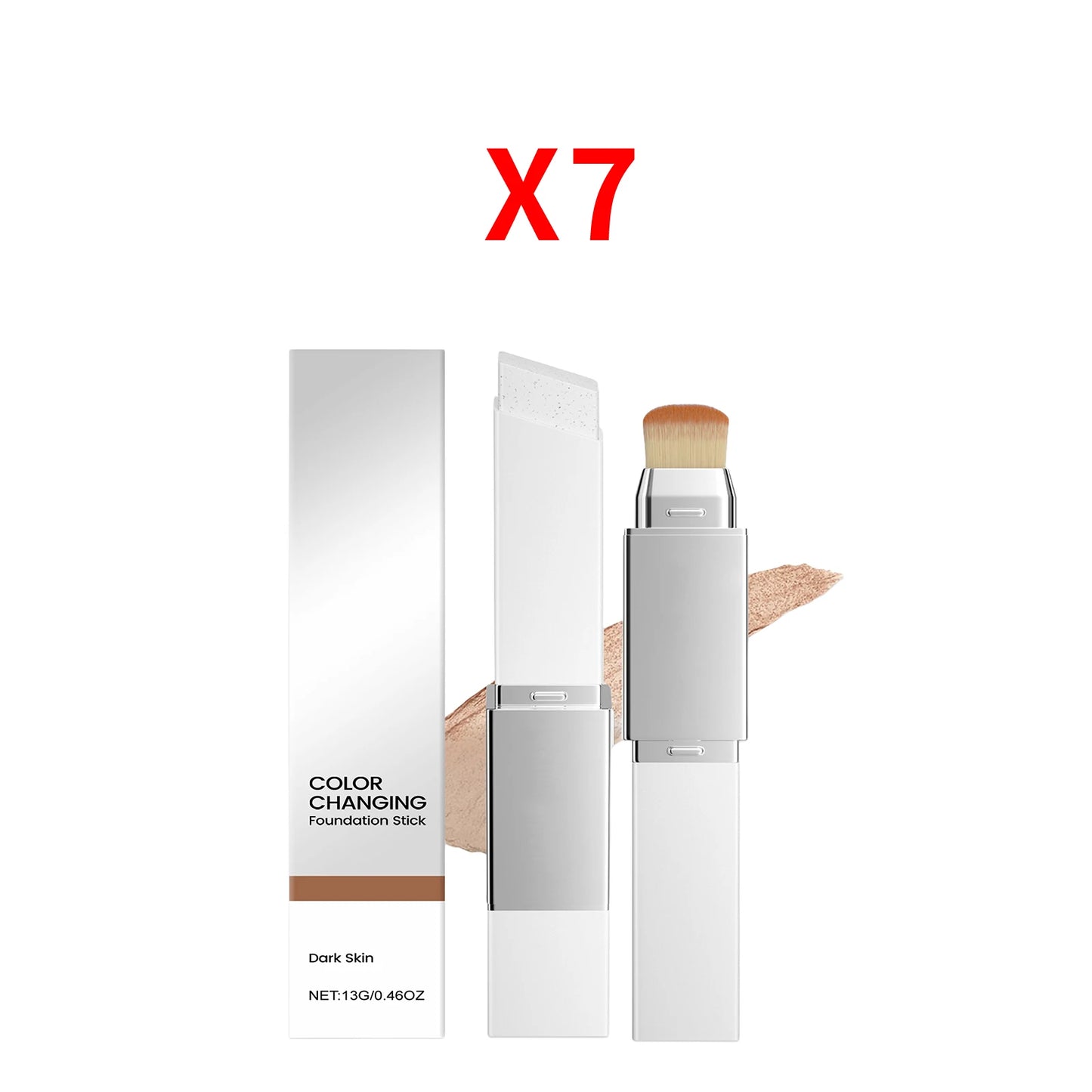 Double-Head Foundation Stick with Brush | Full Coverage Matte