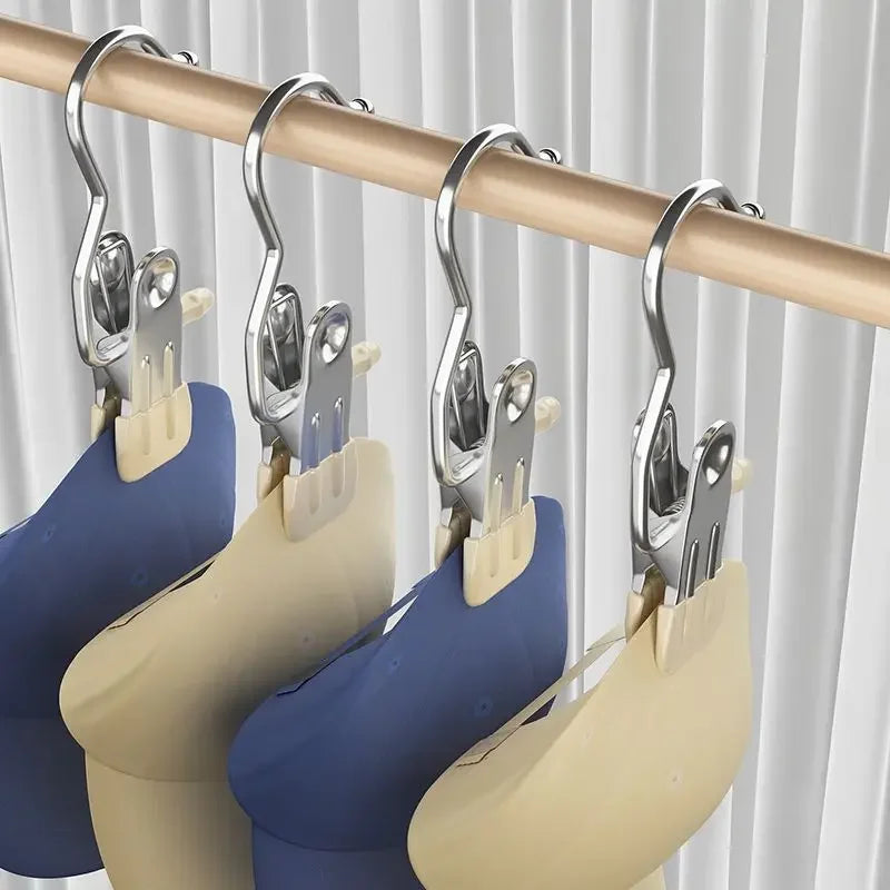 Wardrobe Wardrobe Organizer Clothes Laundry Portable Hangers Stainless Steel Clothespins Assembly Closet for Clothes Hanger Home Peaceful Pleasures Health and Wellness
