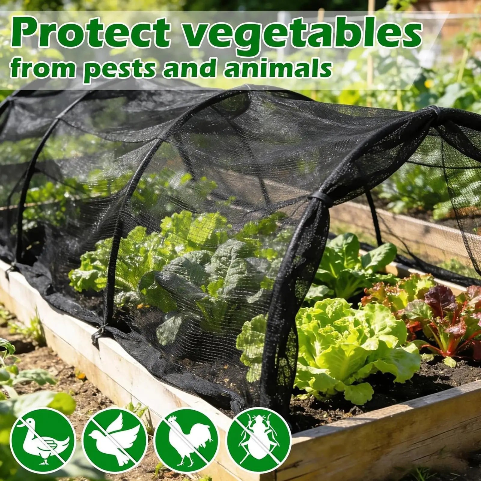 3x6m/3x4m Garden Protection Net Screen Mesh Vegetable Protector Garden Protector Mesh for Vegetables Fruits Patio Pavilion Yard Peaceful Pleasures Health and Wellness