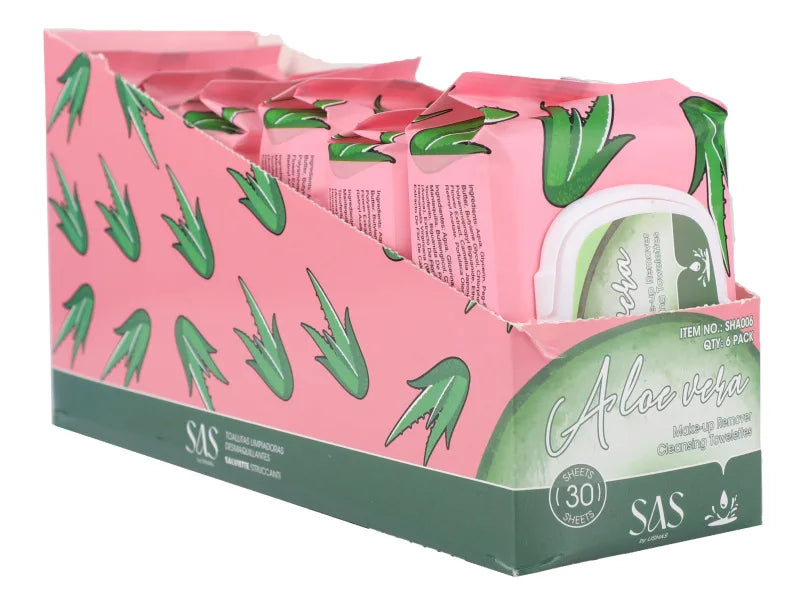 USHAS Makeup Remover Wipes – 30 Gentle Hypoallergenic Wipes