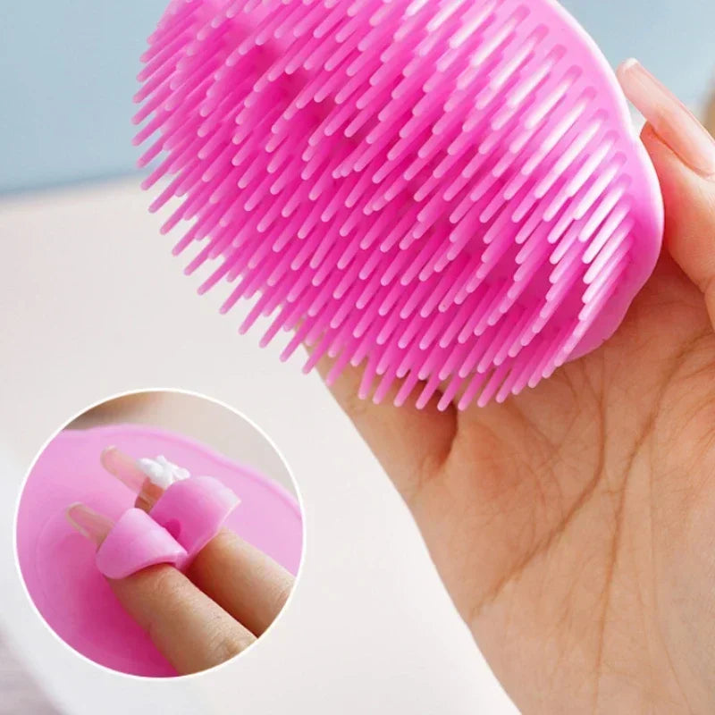 Soft Silicone Shampoo Brush Head Massage Brush Personal Care Bathroom Products Hair Washing Hair Scalp Massage Comb Peaceful Pleasures Health and Wellness