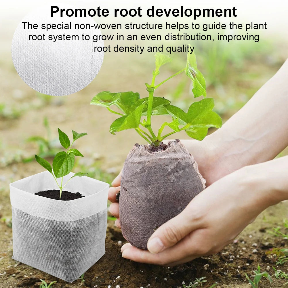 Biodegradable Non-Woven Seed Nursery Grow Bags Peaceful Pleasures Health and Wellness