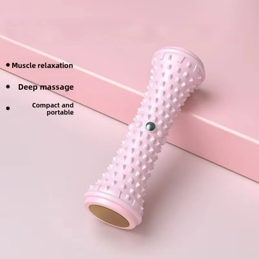 Manual Plastic Foot Massager Roller Yoga Ball Plantar Fascia Roller Muscle Relaxation Care Plastic Manual Foot Massager Rollers Peaceful Pleasures Health and Wellness Pink
