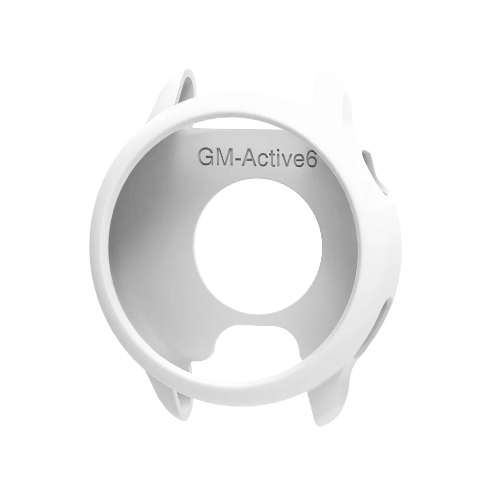 1X Soft Silicone Case For Garmin Vivoactive 6 Active6 Smartwatch Protective Skin Shell Protector Cover Bumper Guard Frame Peaceful Pleasures Health and Wellness WHITE