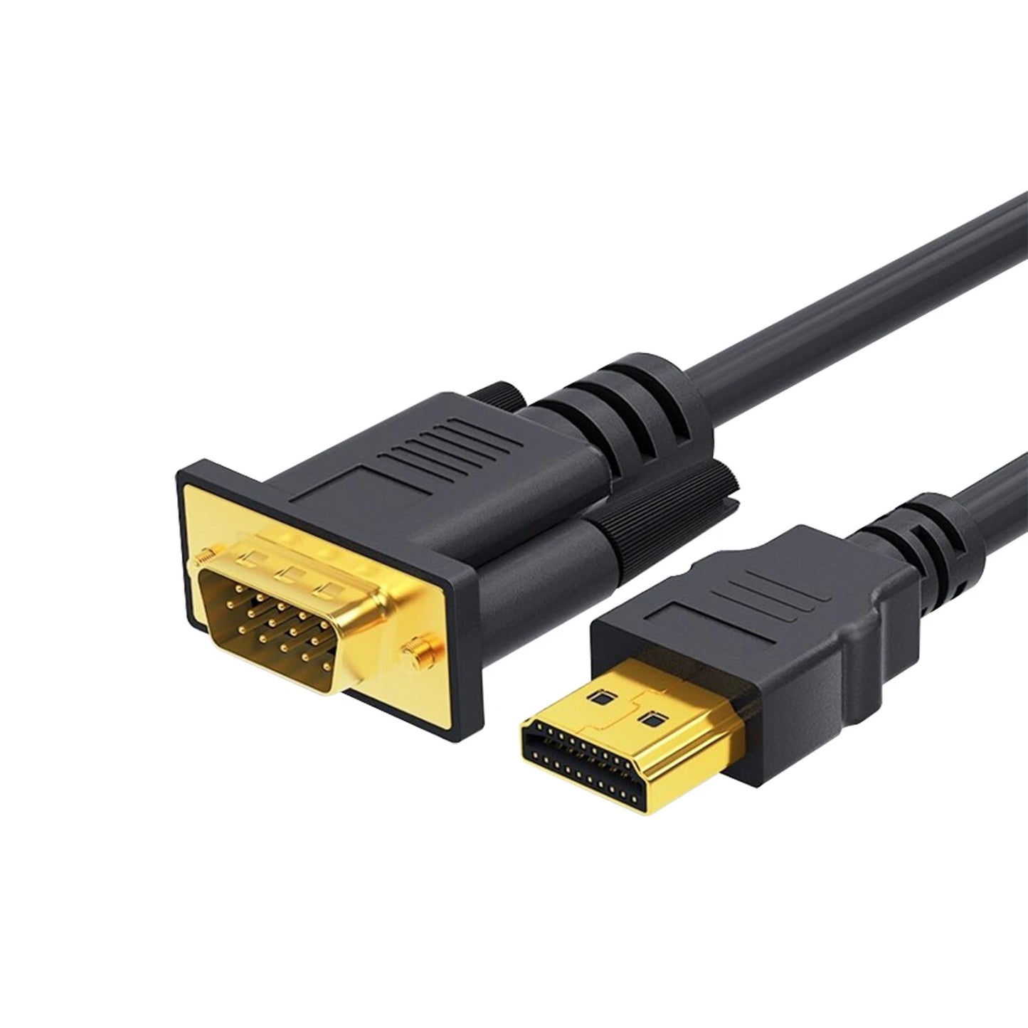 1080P HDMI Male to VGA Male Converter HDMI Input To VGA Output Cable for PC Laptop Monitor Projector PS4 PS5 Xbox Switch TV Box Peaceful Pleasures Health and Wellness HDMI to VGA 1.8m