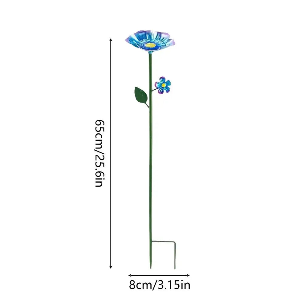 Metal Flower-Shaped Bee & Pollinator Watering Station