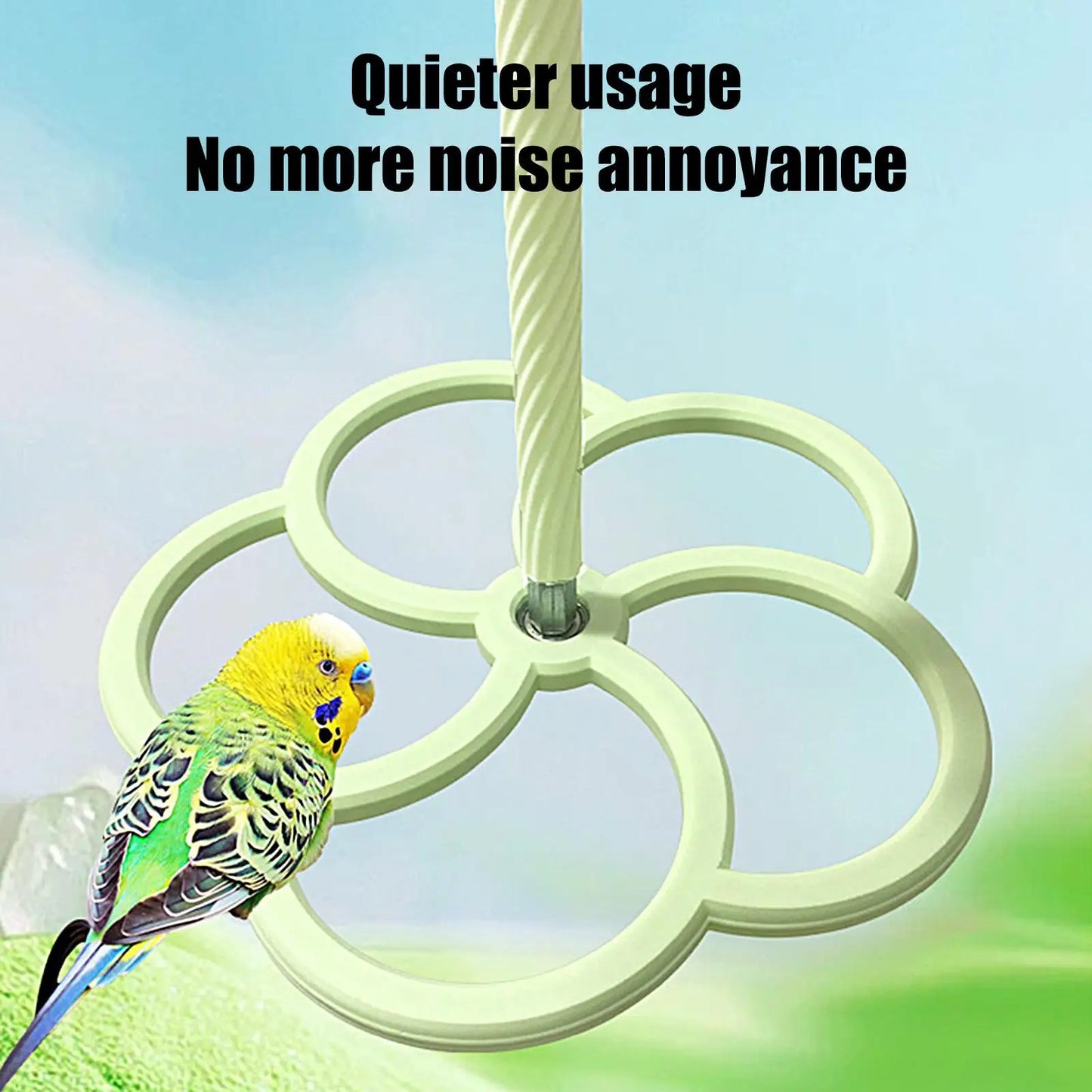 Rotating Windmill Bird Perch Toy for Parrots & Parakeets