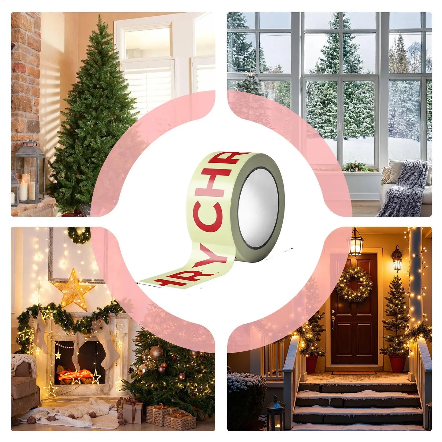 Christmas Glowing Caution Tape 16.4ft | Holiday Party Decoration