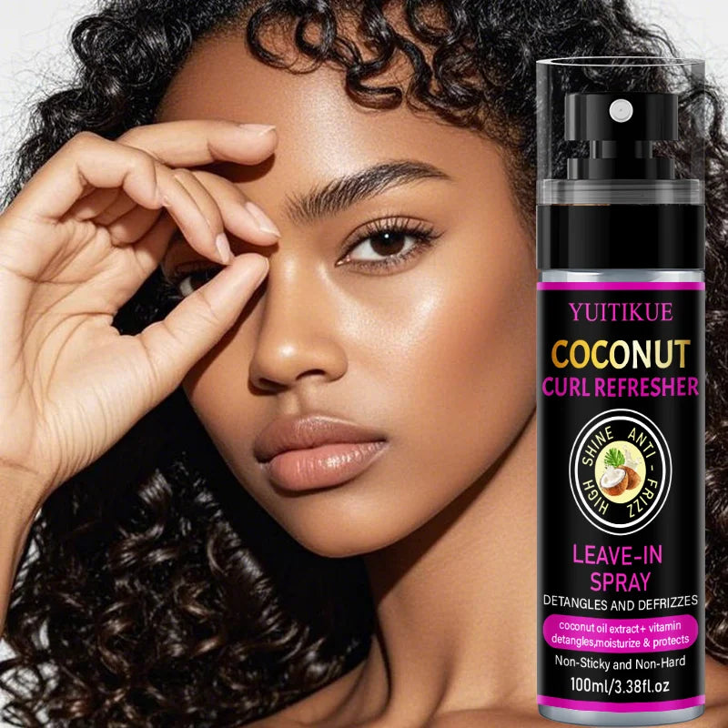 YUITIKUE Coconut Curl Refresher Spray | Leave-In Detangler