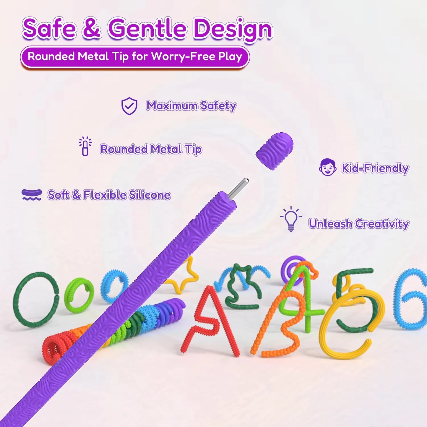 8-Pack EDC Fidget Sensory Sticks | Calming Toy for Kids & Adults