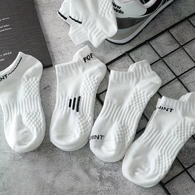 Men's No-Show Sport Socks 5-Pack | Anti-Slip Athletic Low Cut