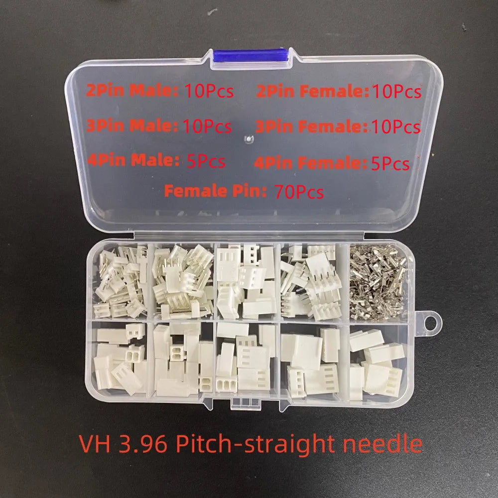 1Box JST SH1.0/1.25mm/PH 2.0/SM/SYP/XH 2.54mm/KF2510/VH 3.96mm Pitch Terminal Kit Male Female Housing Pin Header JST Connector Peaceful Pleasures Health and Wellness VH 3.96mm