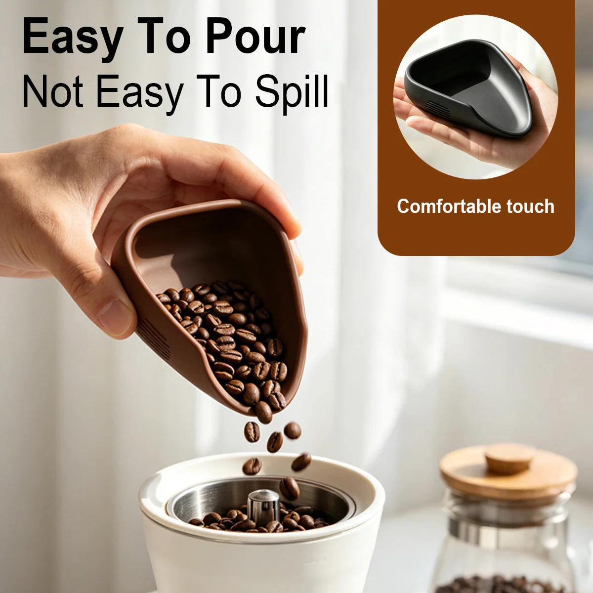 Silicone Coffee Bean Dosing Cup + Sprayer Gift Set, Spoon for Tea Spoons Stirrers, Espresso Coffee Bar Accessories & Essentials Peaceful Pleasures Health and Wellness