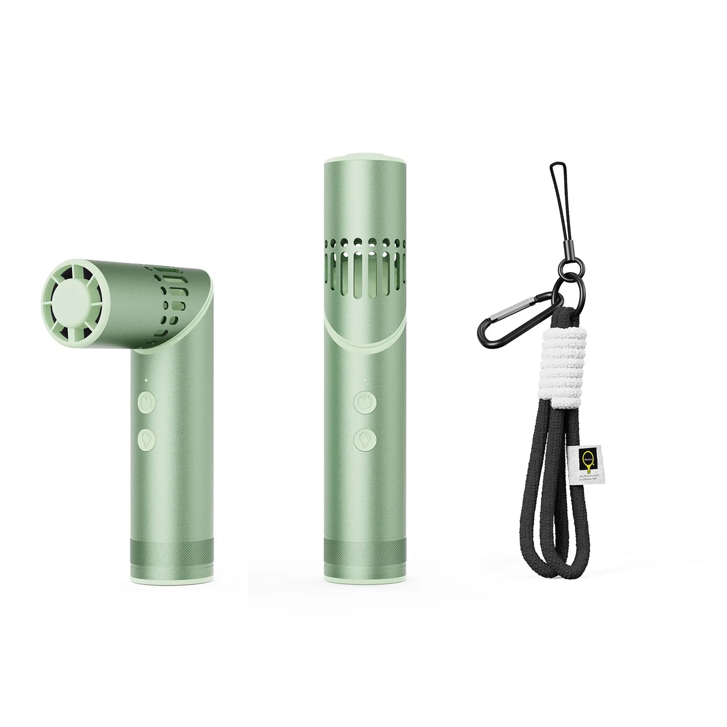 Metal Folding Handheld Fan with LED Flashlight – USB Rechargeable