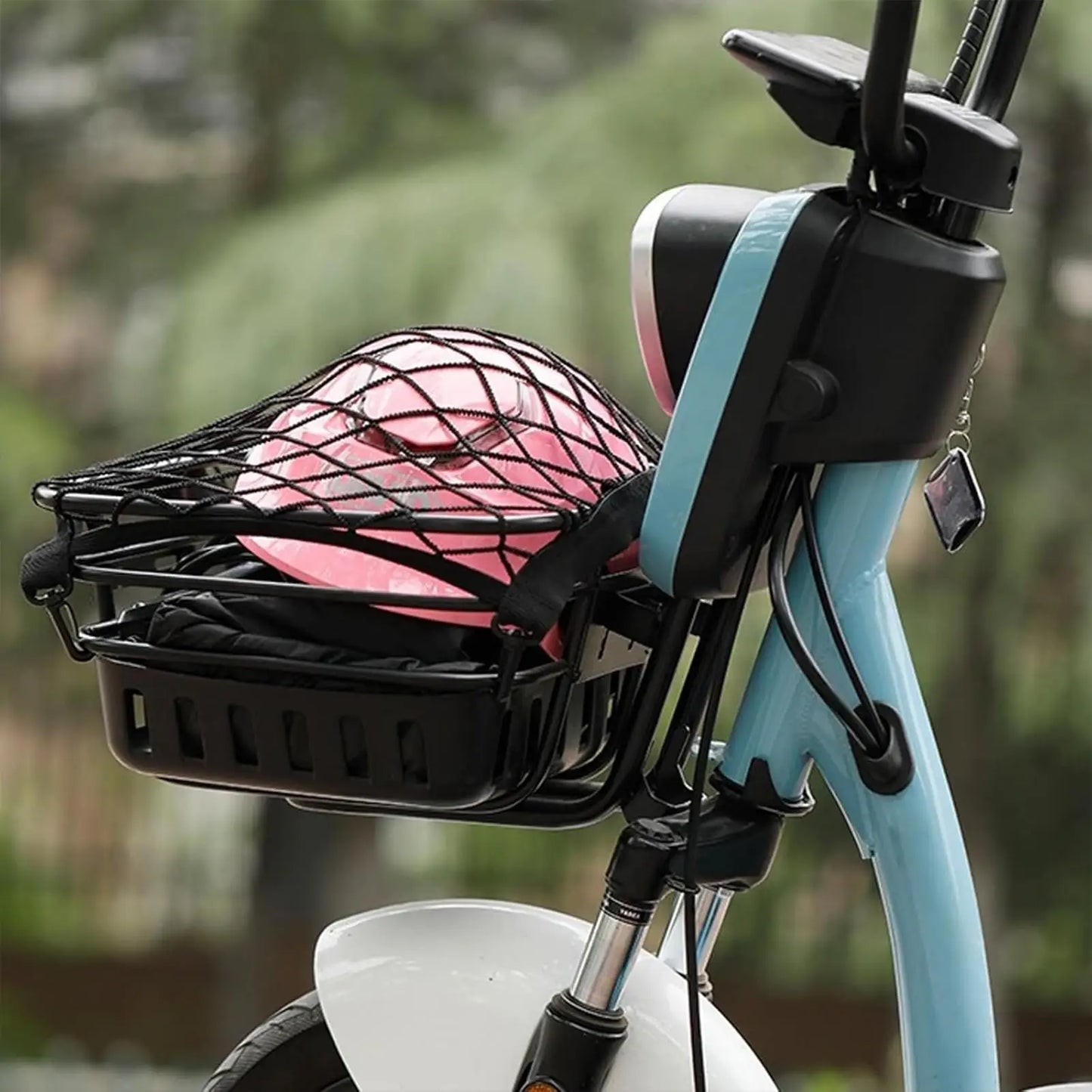 Elastic Motorcycle Cargo Net with Hooks – Helmet & Luggage