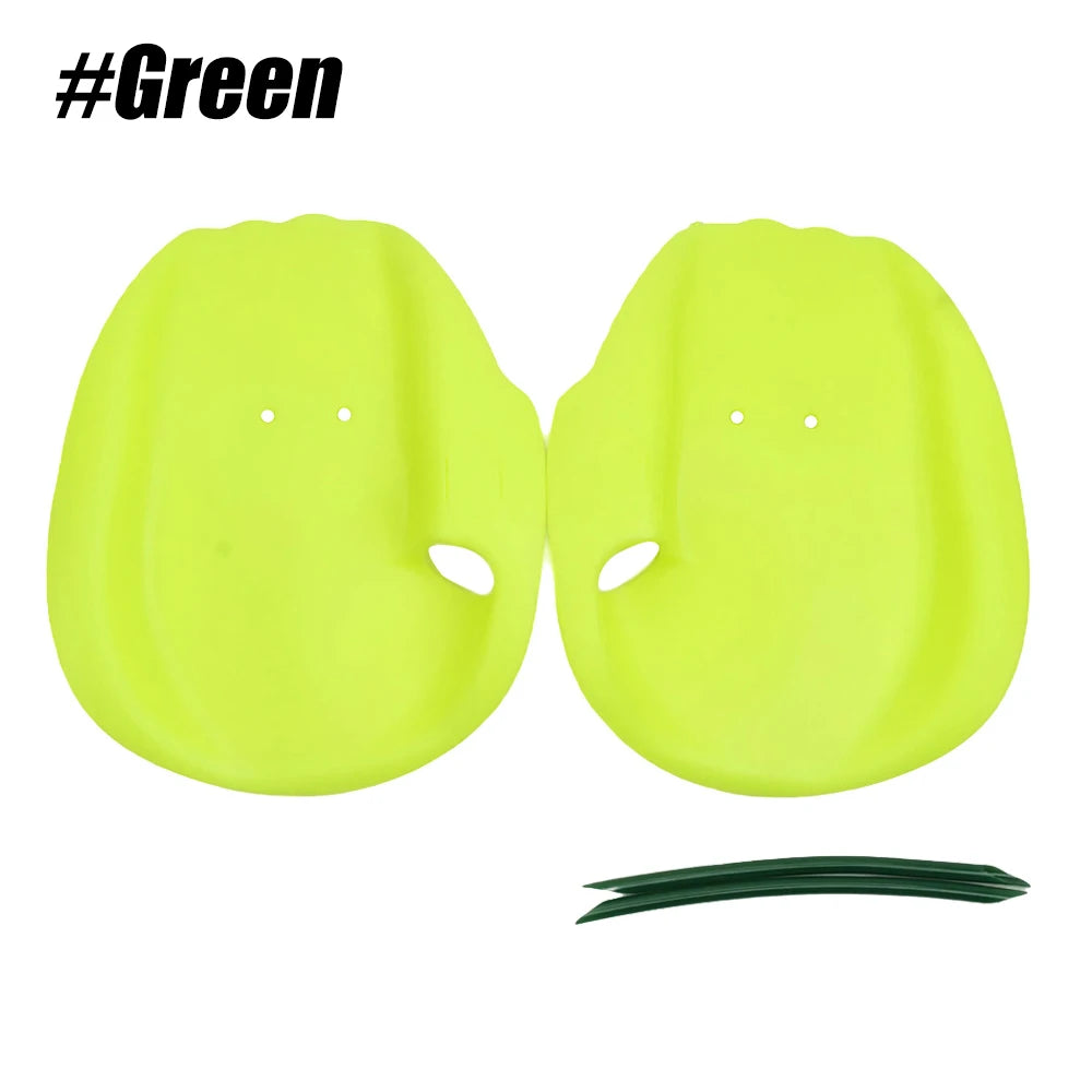 WEFITON1Pair Swimming Hand Paddles - Build Strength & Technique, Finger Holes Design for Freestyle & All Strokes Peaceful Pleasures Health and Wellness Green-1Pair