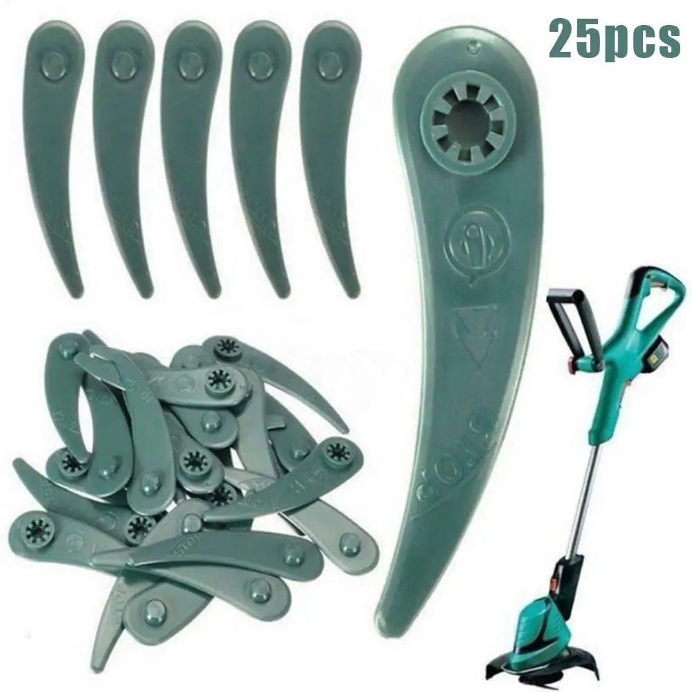 25PCS Grass Trimmer Replacement Plastic Blades For Bosh ART 23-18Li ART 26-18Li Grass Trimmers Polymer Blade Cutting System New Peaceful Pleasures Health and Wellness 25pcs