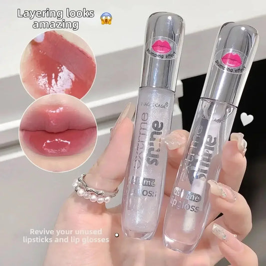 MAGIC CASA Shimmer Lip Oil Gloss – Hydrating Pearlescent Glaze Shimmer Lip Gloss Oasis Select