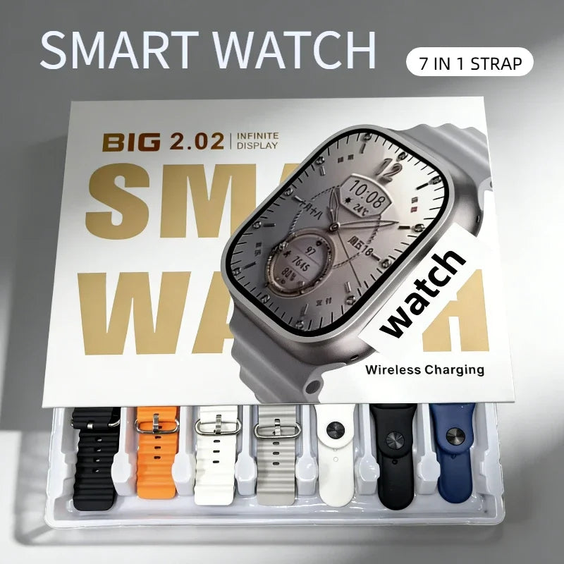7 Watch Straps Smart Men Women Health Fitness Tra Bluetooth Phone