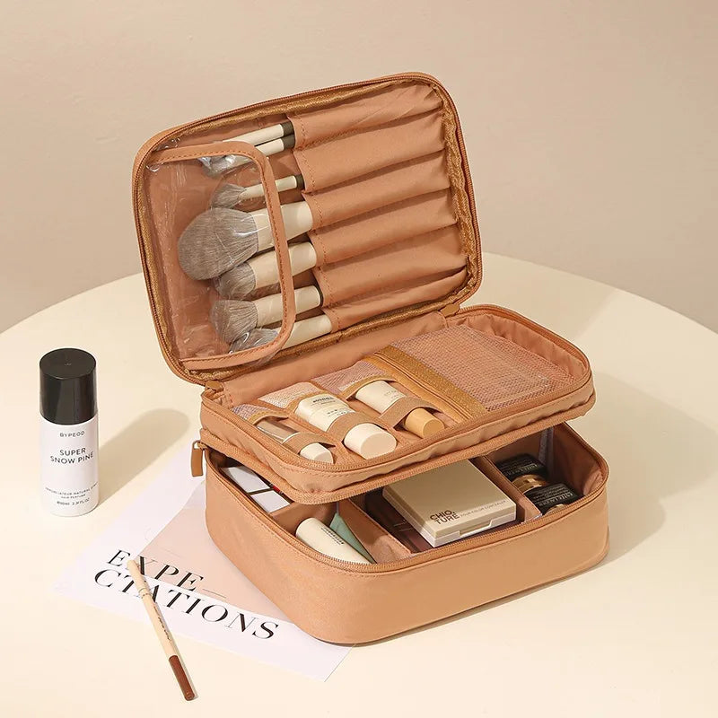 Professional Makeup Organizer Travel Bag | Multi-Compartment Case