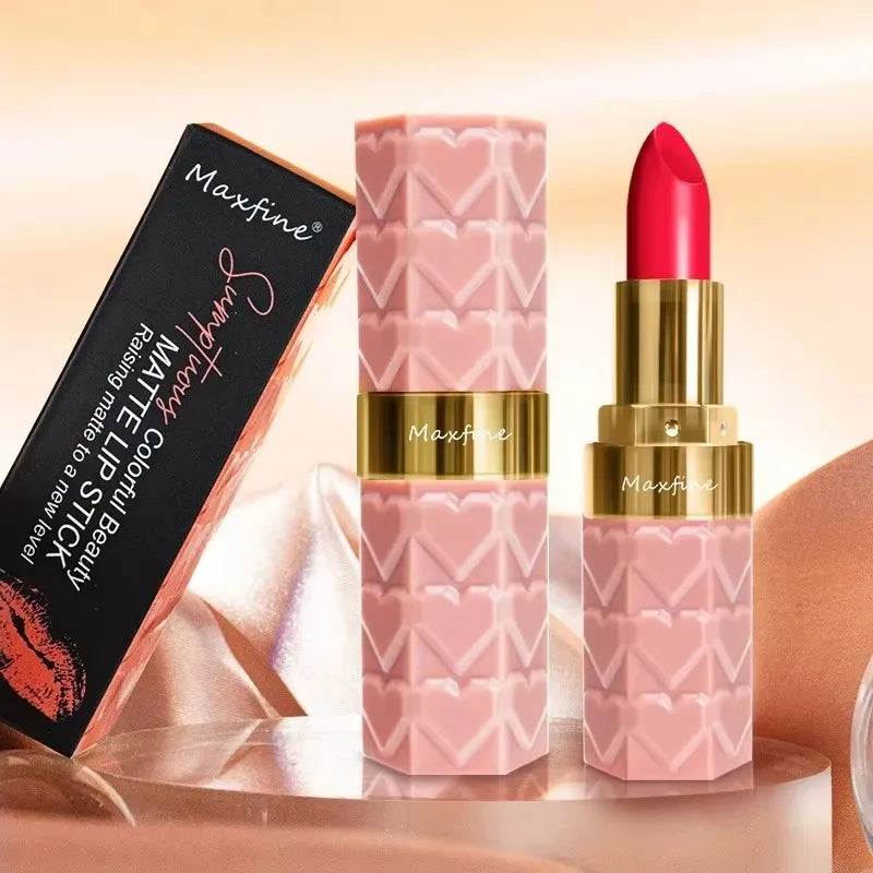 Nude Matte Lipsticks 4 Colors Waterproof Long Lasting Lip Stick Not Fading Sexy Nude Red Pink Velvet Lipsticks Makeup Cosmetic Peaceful Pleasures Health and Wellness
