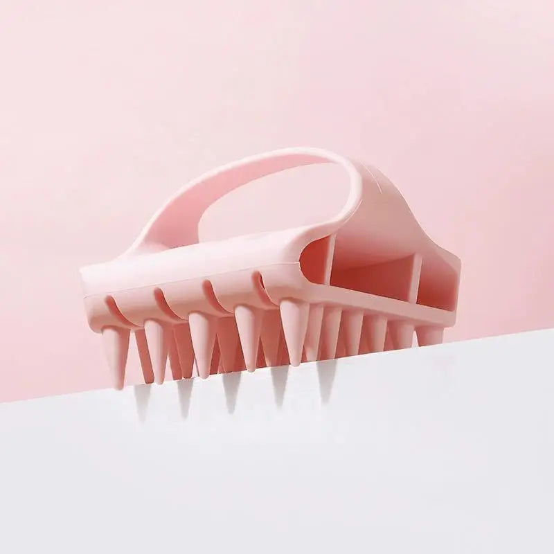 Scalp Massager Shampoo Brush Hair Washing Scalp Brush Soft Silicone Scalp Massager Hair Comb For Dandruff Removal Shampoo Brush Peaceful Pleasures Health and Wellness Pink