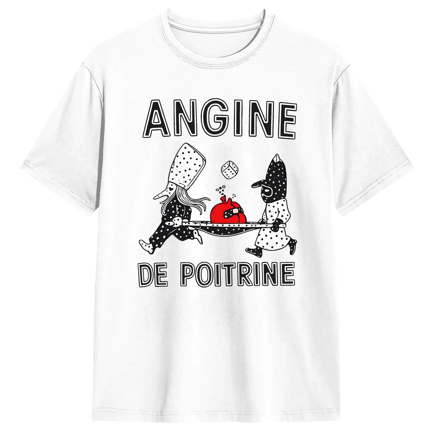 Men's T-Shirt Angine De Poitrine Band Fashion Cotton Tees Short Sleeve T Shirts O Neck Clothing Printed Peaceful Pleasures Health and Wellness