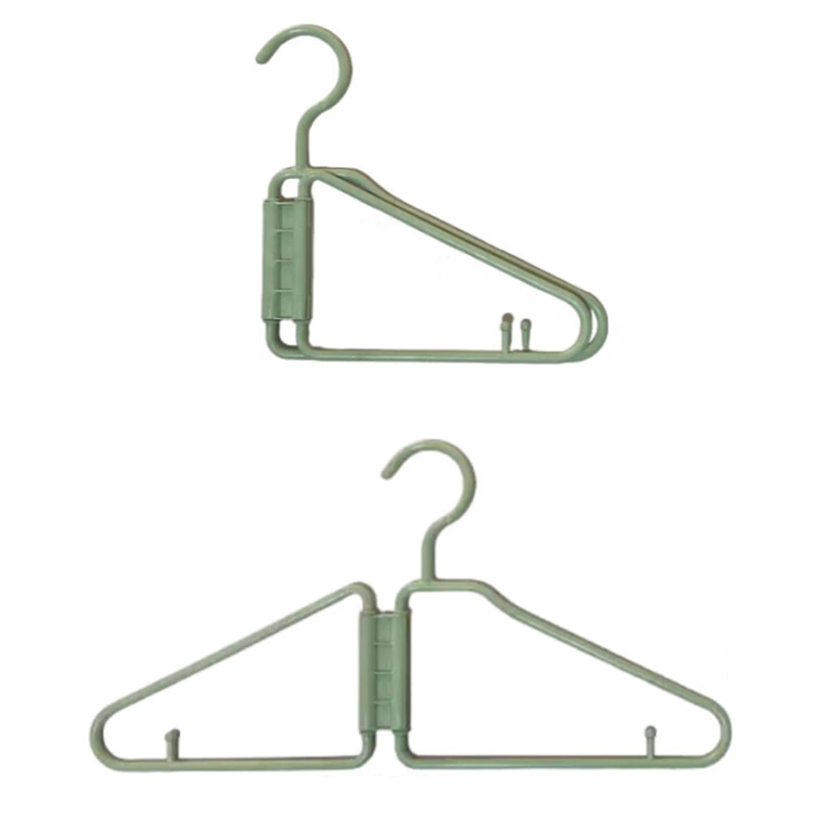 Portable Folding Hangers Household Multifunctional Anti-slip Hanger Practical Gifts for Families Friends Peaceful Pleasures Health and Wellness green 1pcs