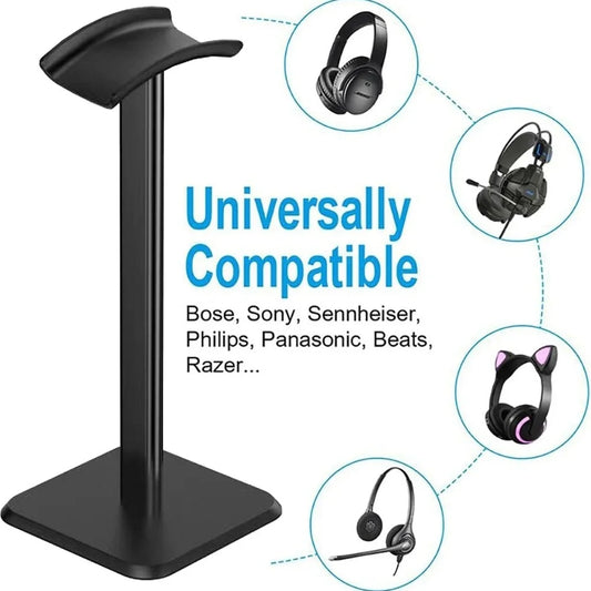 Gaming Headset Stand – Universal Earphone Holder | Black & White Headset Stand Peaceful Pleasures Health and Wellness