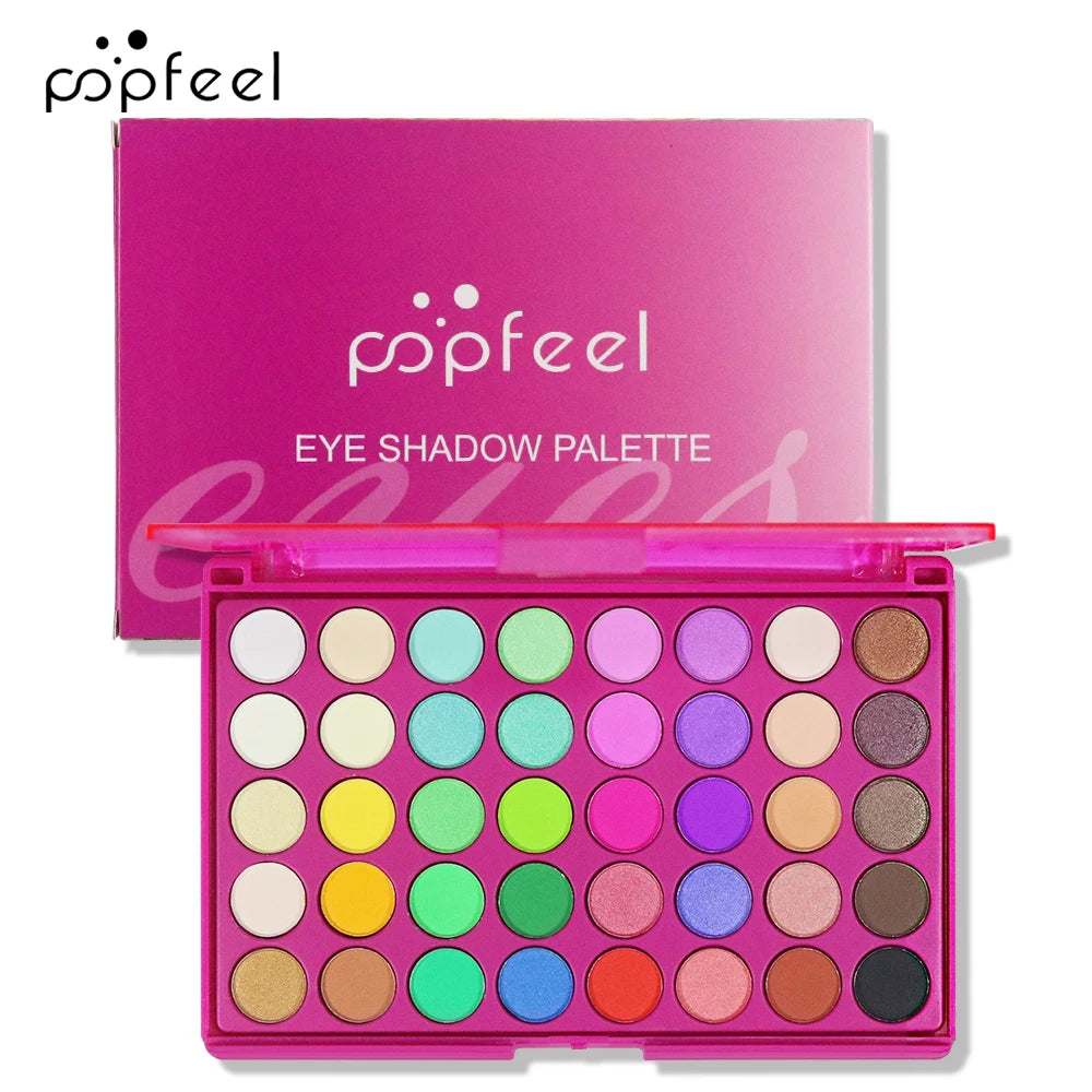 POPFEEL 40-Color Eyeshadow Palette – Matte & Shimmer Shades