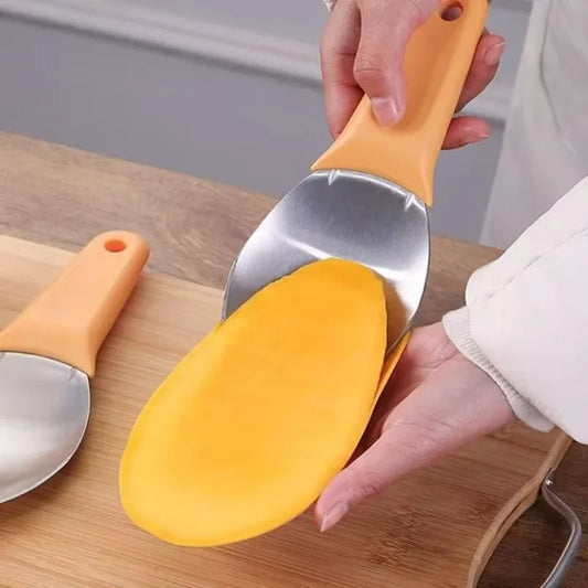 Multifunctional Mango Spoon Mango Knife Cutting Granule Tool Peeler Peeler Mango Avocado Scoop Kitchen Fruit Tool Peaceful Pleasures Health and Wellness