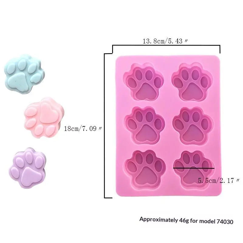 Cute Pet Paw Silicone Mold – DIY Candle Soap Chocolate Baking