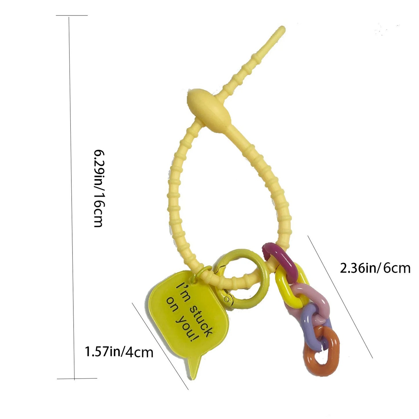 Fashionable Ribbon Keychain Small Monster Doll Anti Lost Hanging Accessories for Birthday Anniversary Gifts Peaceful Pleasures Health and Wellness