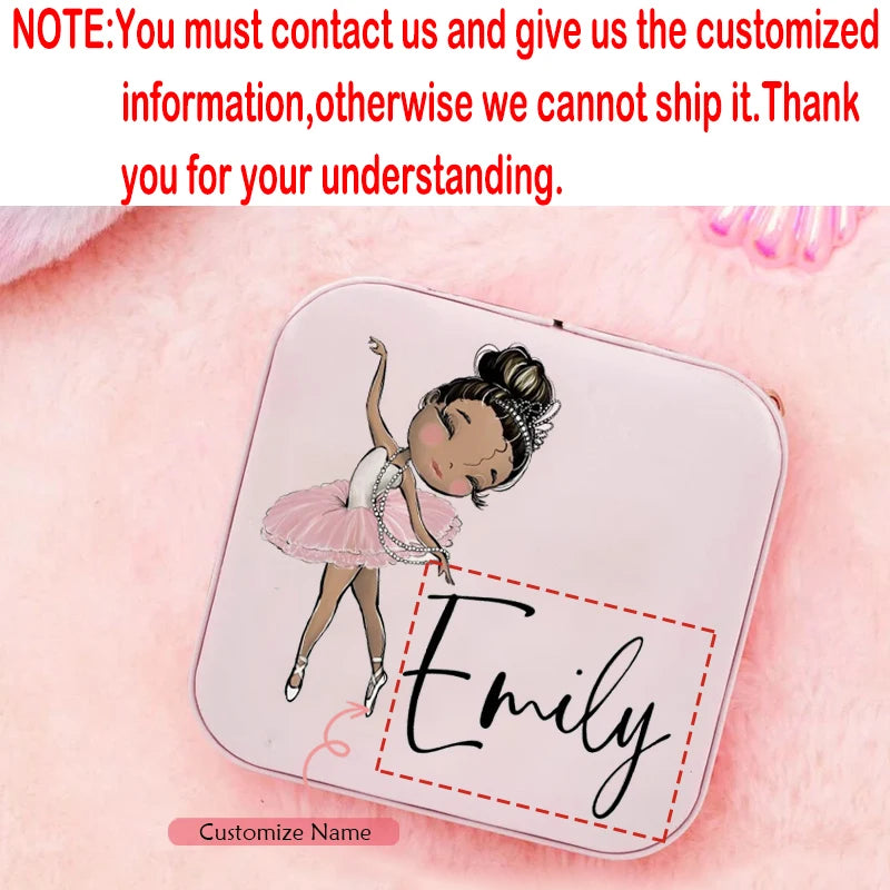 Personalized Princess Ballerina Jewelry Box | Custom Girl Gift Personalized Jewelry Box Peaceful Pleasures Health and Wellness custom pink B 10x10x5cm