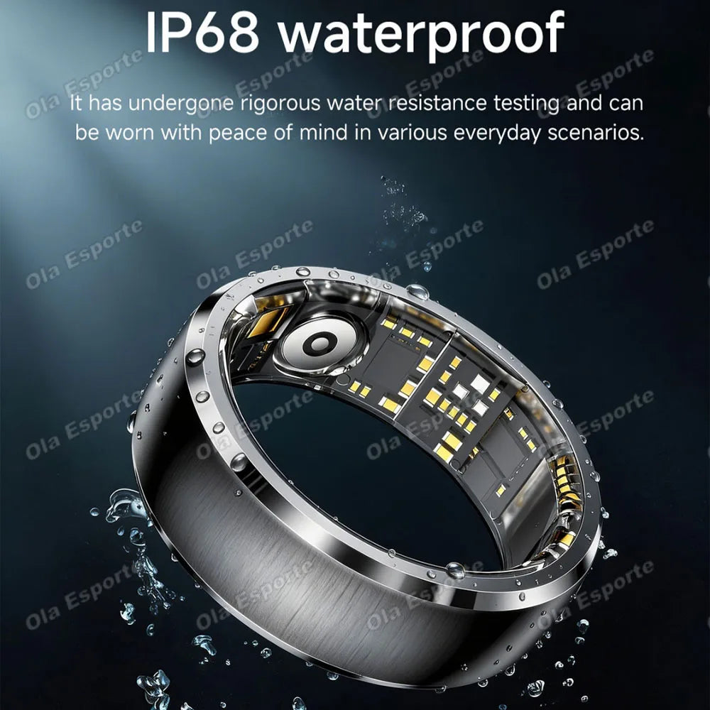2026 Smart Ring Men Women with Charging Case,Call Reminder,Heart Rate Blood Oxygen Monitor,5ATM Waterproof For Android IOS Gifts Peaceful Pleasures Health and Wellness