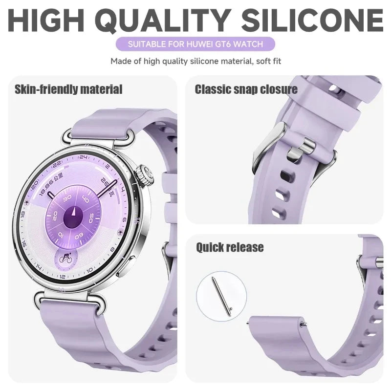 18mm Silicone Watch Band for Huawei GT4/GT5/GT6 & Garmin Peaceful Pleasures Health and Wellness