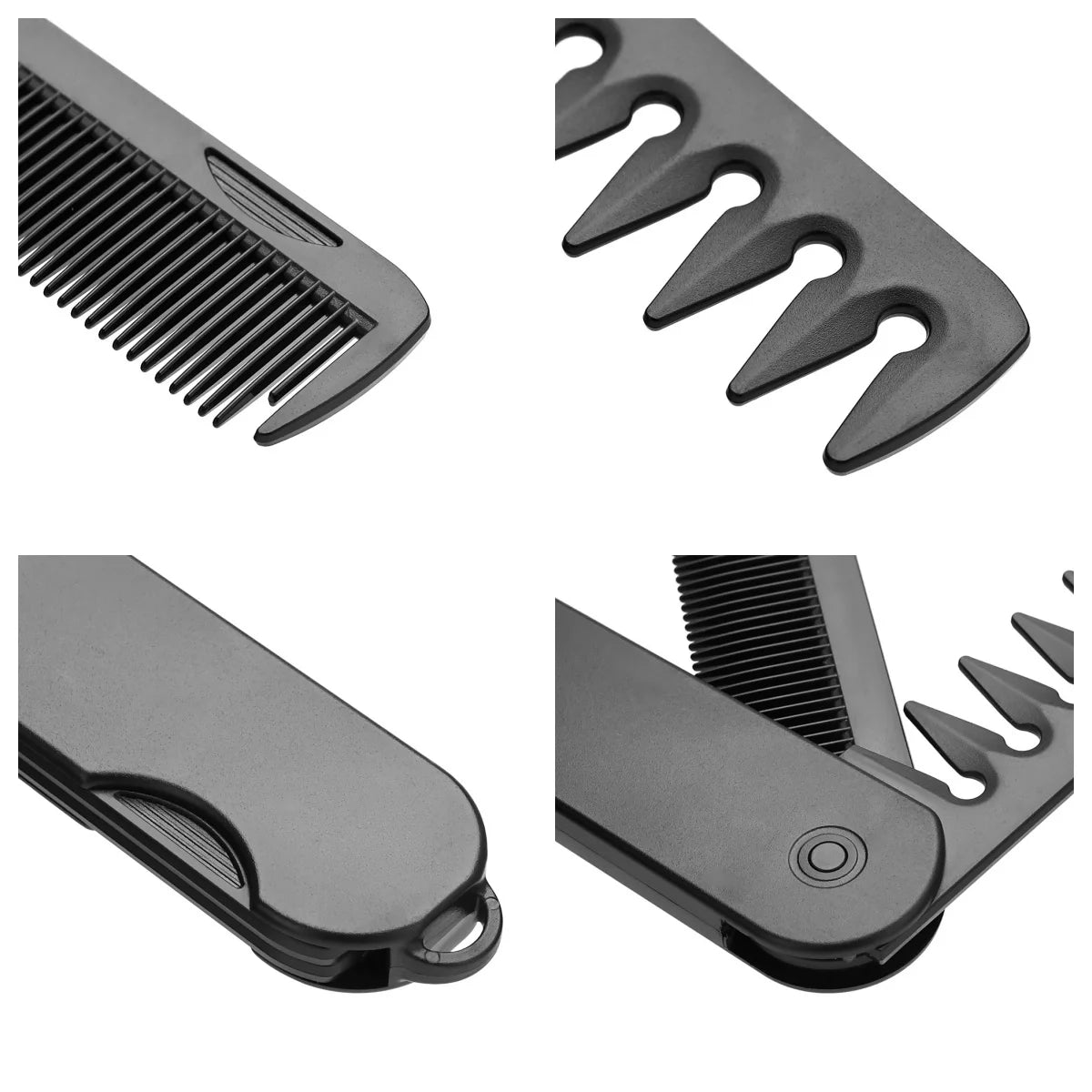 Portable Folding Pocket Comb – Wide & Fine Tooth Hair & Beard