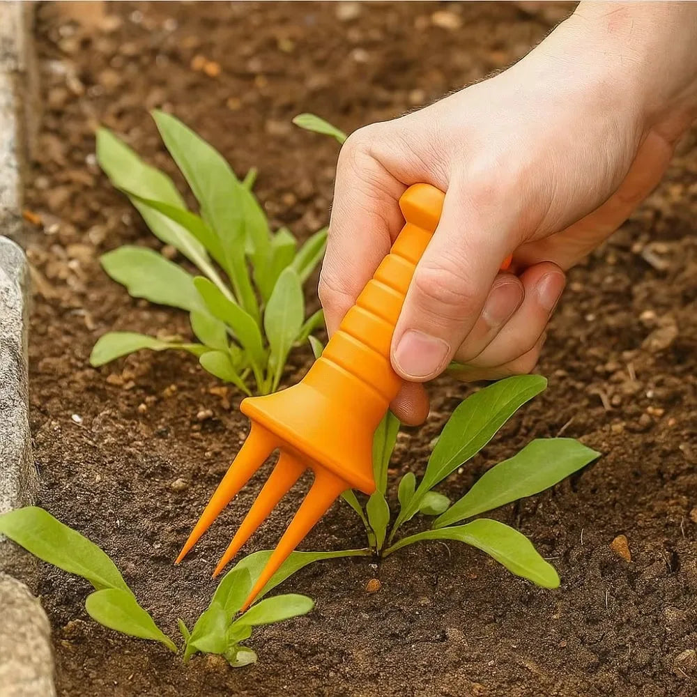 Ergonomic 3D Printed Soil Aerator Manual Hand Tiller & Cultivator