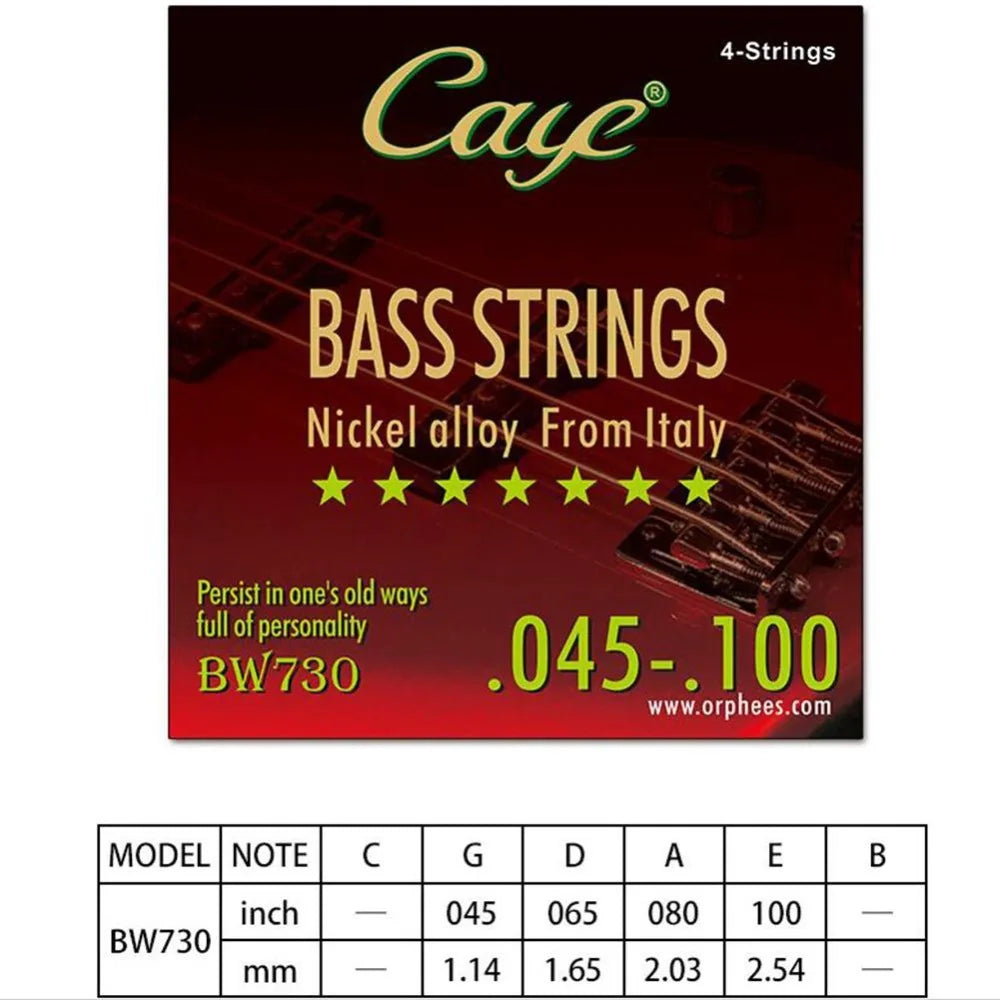 Guitar Strings Caye Crossing 4 5 6 String Electric Bass Hexagonal