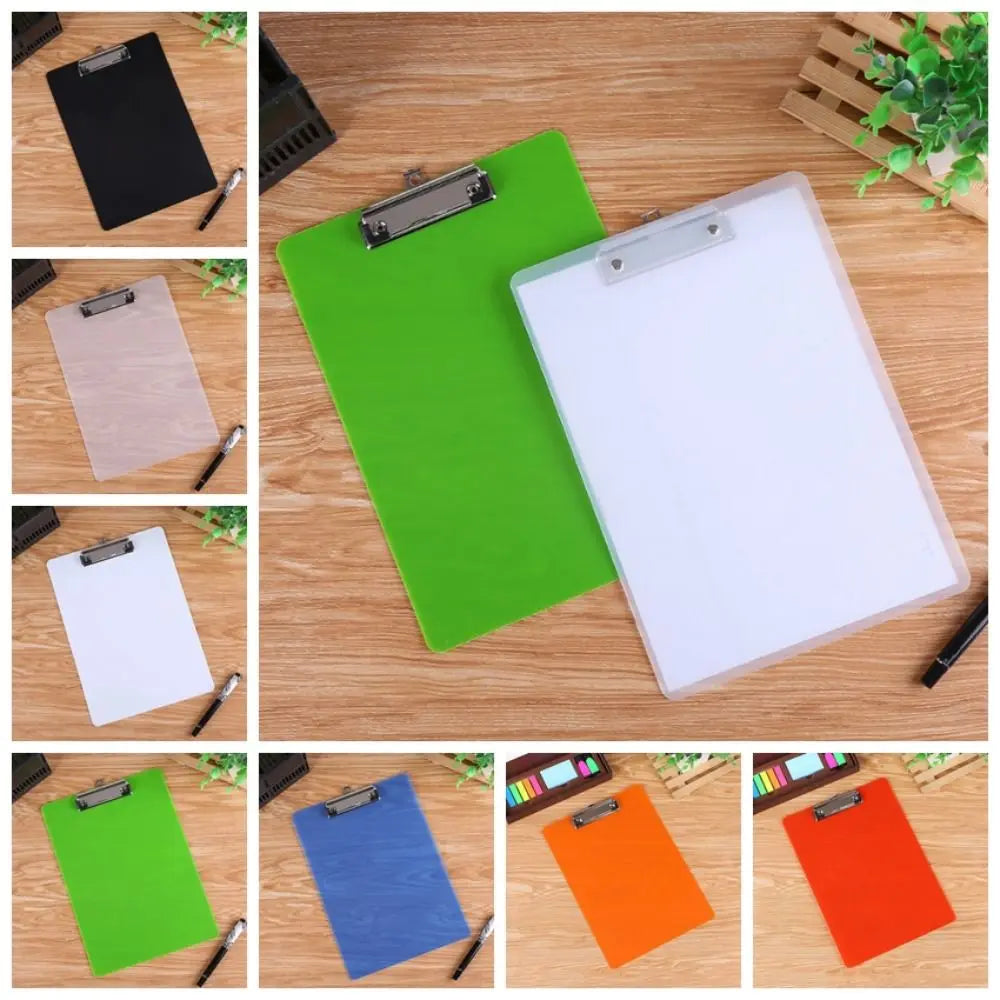 With Low Profile Gold Clip A4 Writing Clipboard Writing Sheet Pad Document Folder A4 Paper Organizer Translucent Writing Tablet Peaceful Pleasures Health and Wellness