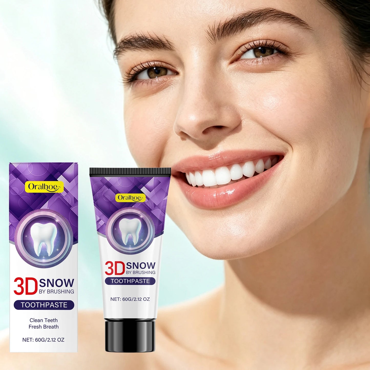 3d Snow Whitening Toothpaste Deep Cleansing Protects Enamel Plaque Stain Removal Long Lasting Fresh Breath Brightening Oral Care Peaceful Pleasures Health and Wellness