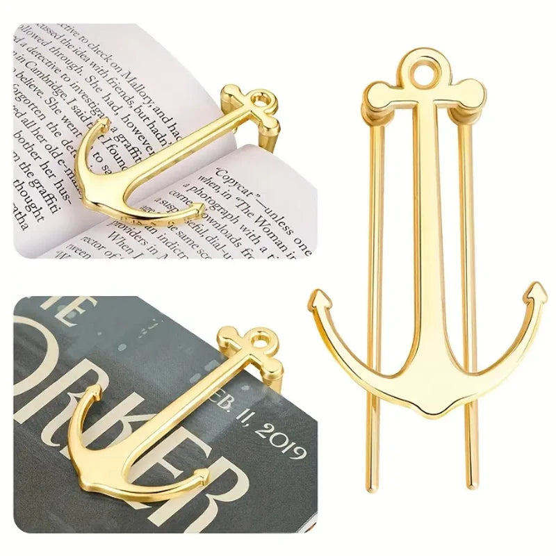 Stylish Anchor Metal Bookmark Durable Reader Page Holder Perfect