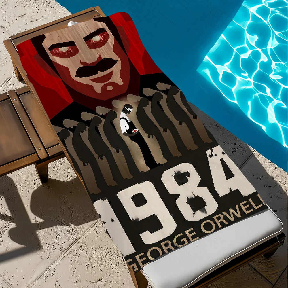 1984 George Orwell Quick-Dry Beach Towel | Travel & Pool Towel Quick-Dry Beach Towel Peaceful Pleasures Health and Wellness z2 STJ90x180CM