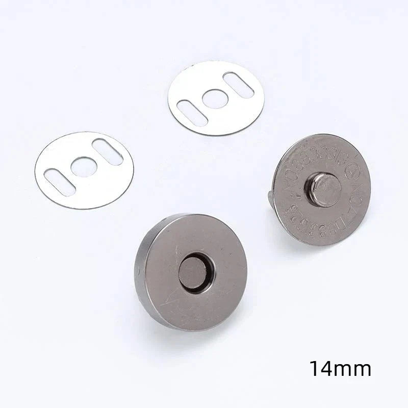 10-Pack Magnetic Snap Button Clasps for Bags & Leather 14/18mm
