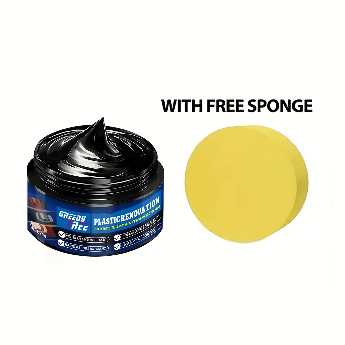 Black Gloss Plastic Polish Paste – Car Interior & Steering Wheel